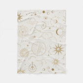 Moon and Stars Sky Bohemisch Blanket Fleecedecke (Vorderseite)