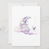 Moon and Stars Space Geburtstagsparty Einladung (Rückseite)