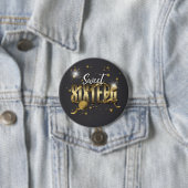 Moon and Stars Sweet 16 Gold/Blk ID788 Button (Beispiel)