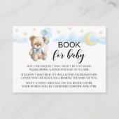 Moon and stars teddy Bärenbuch für Babydusche Begleitkarte (Vorderseite)