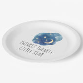 Moon and Stars Twinkle Twinkle Little Star Pappteller (Schrägansicht)
