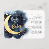 Moon and Stars Wasserfarbenbücher für Babydusche Begleitkarte (Vorderseite)