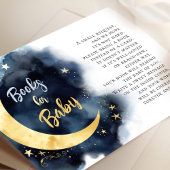 Moon and Stars Wasserfarbenbücher für Babydusche Begleitkarte