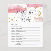 Moon and Stars Wünsche für Babykarten (Vorderseite)