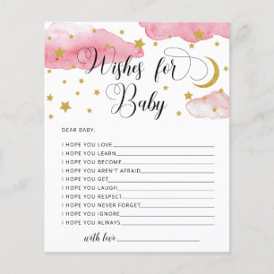 Moon and Stars Wünsche für Babykarten