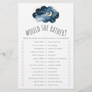 Moon and Stars würde sie eher Trivia spielen Flyer