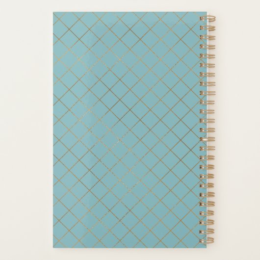 Moon and Sun Celestial Clean Name Planer (Rückseite)