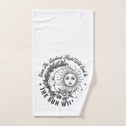 Moon and Sun Face Line Art T - Shirt - Celestial S Handtuch (Handtuch)
