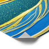 Moon and Waves Poster (Ecke)