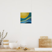 Moon and Waves Poster (Küche)