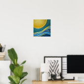 Moon and Waves Poster (Heimbüro)