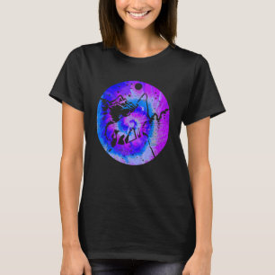 Moon and Wolf Wolves Wildtiere T-Shirt
