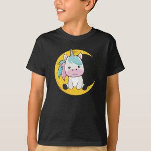 Moon Animal Unicoron Moon Unicorns Gute Nacht T-Shirt