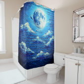 Moon Art Duschvorhang (Beispiel)