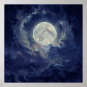 Moon - Ätherisches Kunstdesign Poster (Vorne)