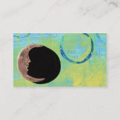 Moon auf Abstraktem Gemälde Visitenkarte (Rückseite)