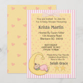 Moon Baby bringt eine Buchen Babydusche ein. Einladung (Vorne/Hinten)