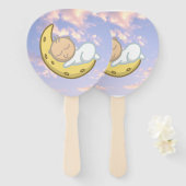Moon Baby Design Hand Fan Fächer (Vorne und Hinten)