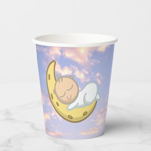 Moon Baby Design Pappbecher (Vorderseite)