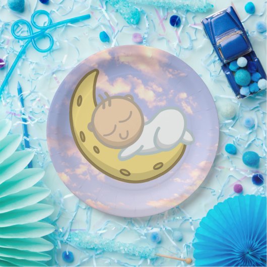 Moon Baby Design Pappteller (Party)