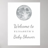 Moon Baby Dusche Begrüßungsanzeige Download Poster (Vorne)
