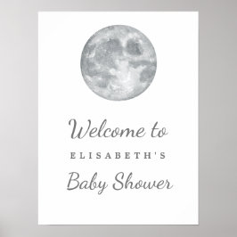 Moon Baby Dusche Begrüßungsanzeige Download Poster