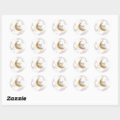 Moon Baby Dusche Danke Stickers (Blatt)