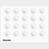 Moon Baby Rücksendeadresse Classic Round Sticker (Blatt)