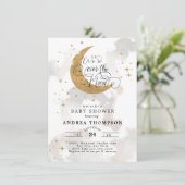 Moon Baby Shower Einladung (Stehend Vorderseite)
