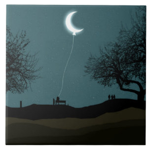 Moon Balloon Fliese