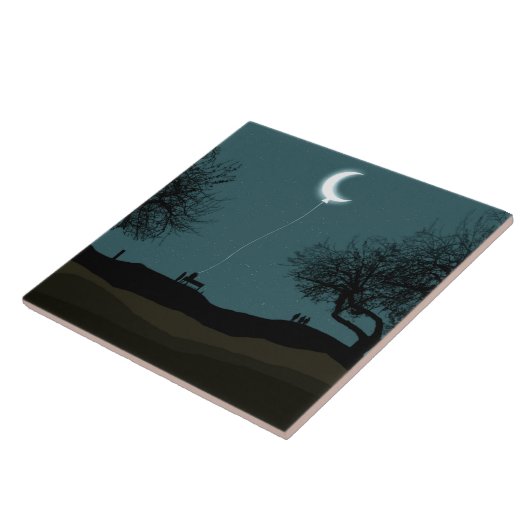 Moon Balloon Fliese (Seite)