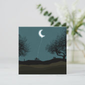 Moon Balloon Karte (Stehend Vorderseite)