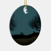 Moon Balloon Keramik Ornament (Rechts)