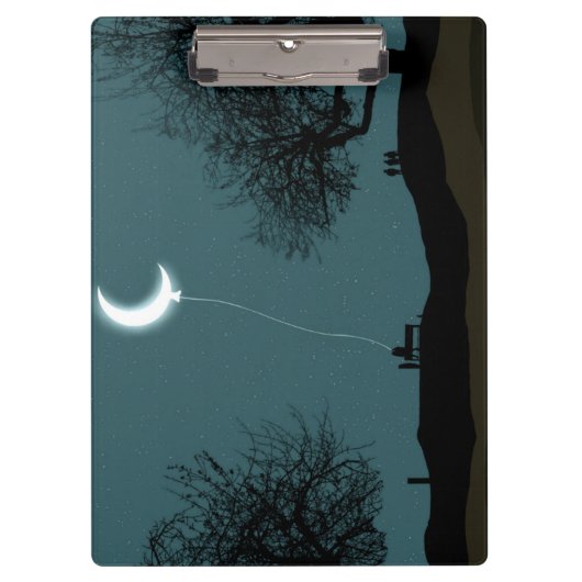 Moon Balloon Klemmbrett (Vorderseite)