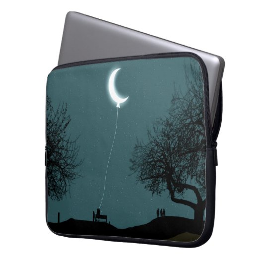 Moon Balloon Laptopschutzhülle (Vorderseite Links)