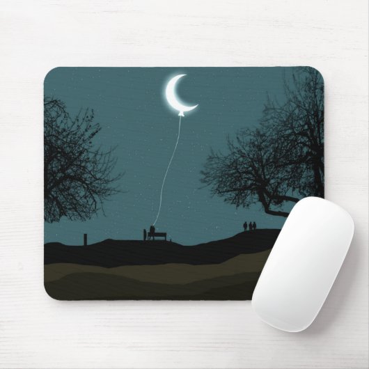 Moon Balloon Mousepad (Mit Mouse)