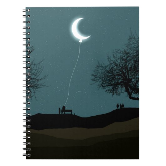 Moon Balloon Notizblock (Vorderseite)