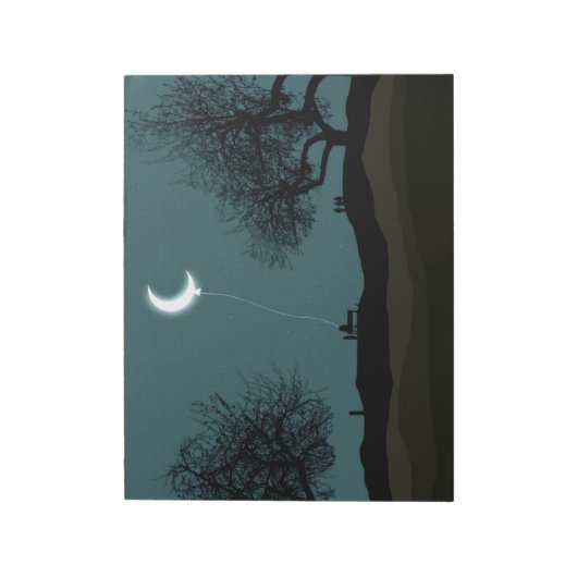 Moon Balloon Notizblock (Rotiert)
