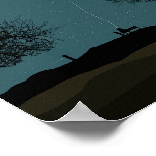 Moon Balloon Poster (Ecke)