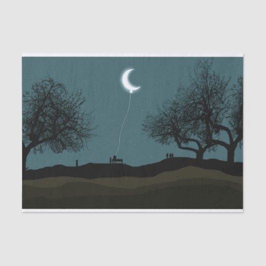 Moon Balloon Seidenpapier (Vorderseite)