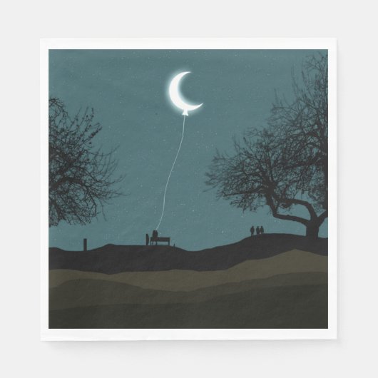 Moon Balloon Serviette (Vorderseite)