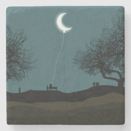 Moon Balloon Steinuntersetzer