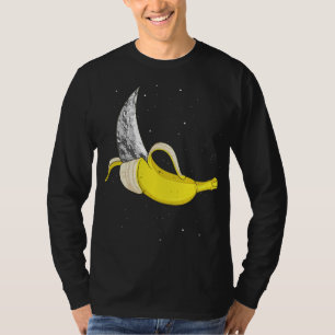 Moon Banana Funny Space Lebensmittel Seltsame Fruc T-Shirt