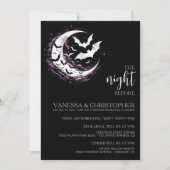 Moon Bats Night Before Wedding Probe Einladung (Vorderseite)