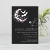 Moon Bats Night Before Wedding Probe Einladung (Stehend Vorderseite)