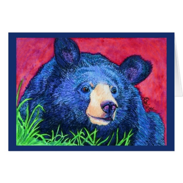 Moon Bear Card - "Rosie" (Vorderseite (Horizontal))