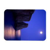 Moon bei Dämmerung | Perce Rock Gaspe Coast Quebec Magnet (Horizontal)
