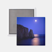 Moon bei Dämmerung | Perce Rock Gaspe Coast Quebec Magnet (Vorderseite/Rückseite)
