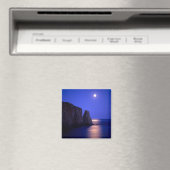 Moon bei Dämmerung | Perce Rock Gaspe Coast Quebec Magnet (In Situ (Geschirrspüler))