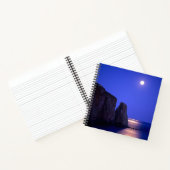 Moon bei Dämmerung | Perce Rock Gaspe Coast Quebec Notizblock (Innenseite)